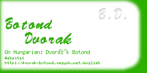 botond dvorak business card